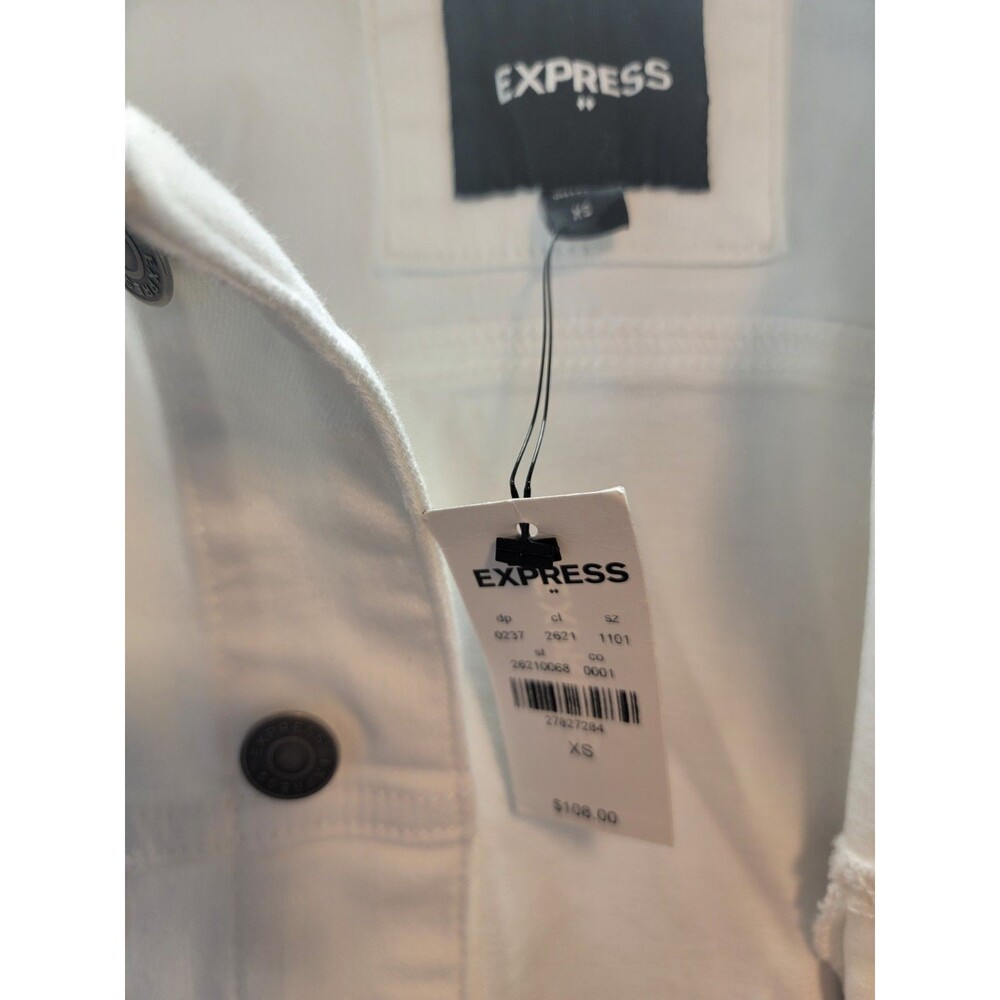 Nwt Express Men's Denim Stretch Jacket Size Xs - Picture 3 of 5